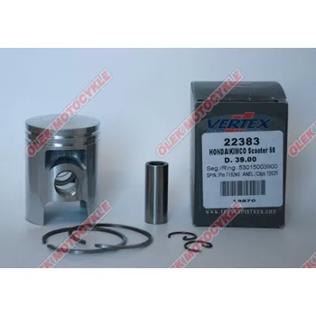 Píst motoru Píst Vertex HONDA KYMCO DIO, BALI, SFX, X8R 39,25 mm (+0,25 mm) (Píst Vertex HONDA KYMCO DIO, BALI, SFX, X8R 39,25 mm (+0,25 mm))