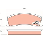 Sada brzdových destiček, kotoučová brzda TRW GDB265