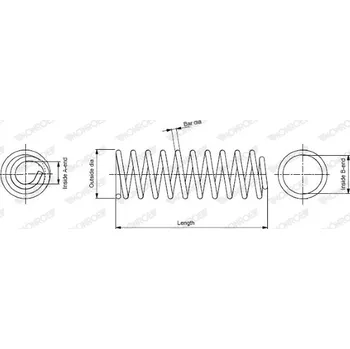 Pružina podvozku MONROE SP3706