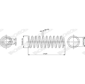 Pružina podvozku MONROE SP4112
