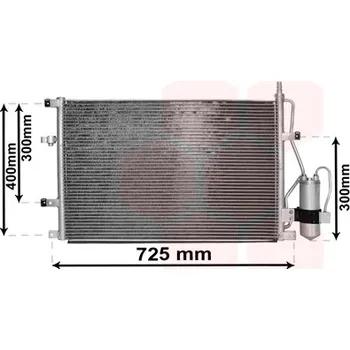 Klimatizace automobilu Kondenzátor, klimatizace VAN WEZEL 59015107
