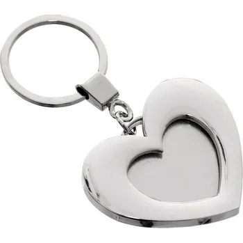 Klíčenka kov srdce na fotku 8 cm