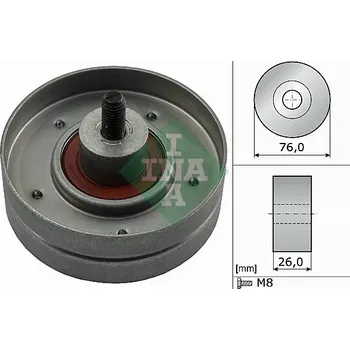 Auto-moto Vratná/vodicí kladka, klínový žebrový řemen INA 532 0252 30