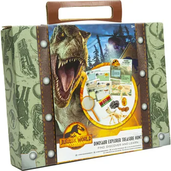 Figurka M.T. Jurský svět - Kufřík průzkumníka s lupou, psacími potřebami a fosilií