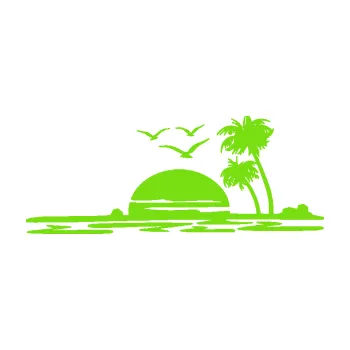 Samolepící dekorace Krajina moře 001 pravá karavan na cestách (04 - zelená kawasaki) SAMOLEPKA NA AUTO, NÁLEPKA, FÓLIE, POLEP, TUNING, VLASTNÍ TEXT, TISK, AUTOSAMOLEPKY.cz, POLEPY, OBRÁZEK, LOGO, 3D STICKERS