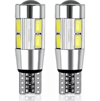 Autožárovka LED žárovka T10 W5W CAN-BUS 12V bílá, 10 SMD LED, 1ks