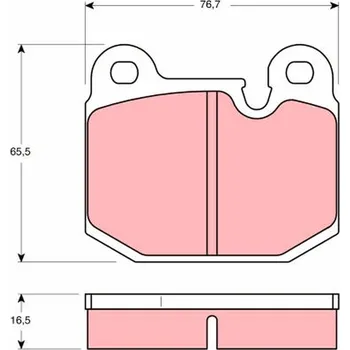 Brzdová destička Sada brzdových destiček, kotoučová brzda TRW GDB654