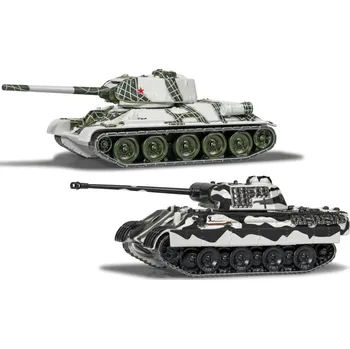 Plastikový model Corgi Set - T-34 + PzKpfw V., Wehrmacht a sovětská armáda, bonus kódy do hry World of Tanks