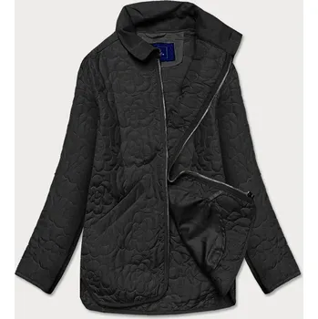 Tenká černá dámská bunda s ozdobným prošíváním (JIN226) odstíny černé M (38)