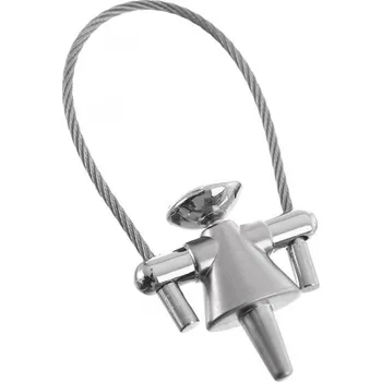 Klíčenka kov/lanko panenka 8 cm