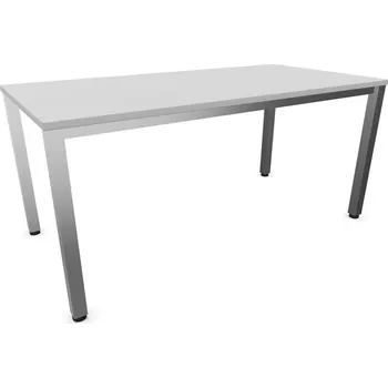 Psací stůl Stůl kancelářský, rovný, podnoží hranaté, matné, barva světle šedá, š x h: 1600 x 800 mm