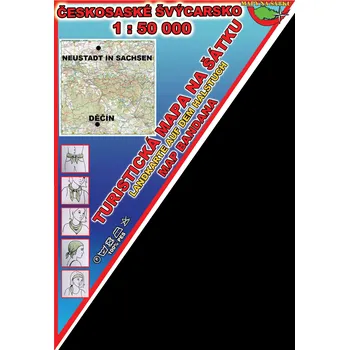 Českosaské Švýcarsko - mapa na šátku