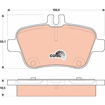 Brzdová destička Sada brzdových destiček, kotoučová brzda TRW GDB1920