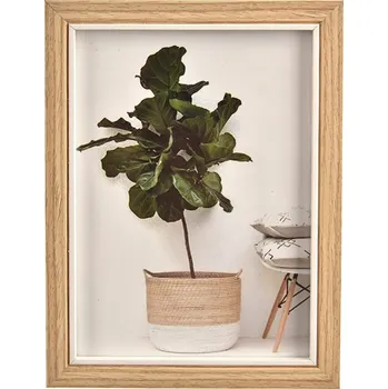 Rám na obraz Fotorámeček dřevo béžový 15x20 cm