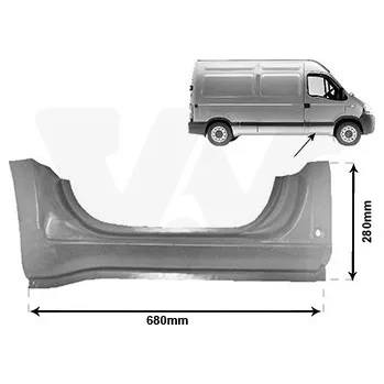Prah karosérie Nástupní panel VAN WEZEL 4387102