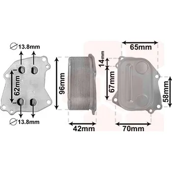 Chladič motoru Olejový chladič, motorový olej VAN WEZEL 06013727