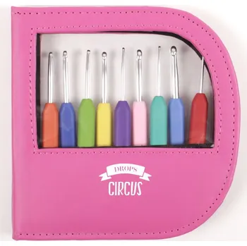 Háček na háčkování Drops Pro Circus sada háčků 9 ks
