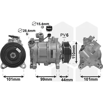 Kompresor klimatizace Kompresor, klimatizace VAN WEZEL 0600K498