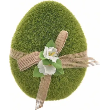 Velikonoční dekorace Vajíčko UH/polystyren tráva 9x9x11 cm