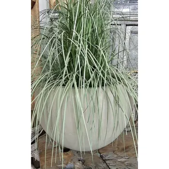 Květináč Set 3ks béžovo-šedých květináčů Clay - Ø 55*39 cm