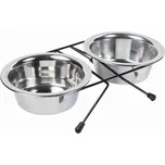 Trixie Nerez stojánek + 2 misky Objem: 0,45l