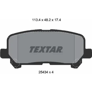 Brzdová destička Sada brzdových destiček, kotoučová brzda TEXTAR 2543403