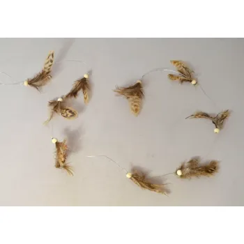 Velikonoční dekorace Dekorace - Girlanda peří 70cm přírodní tmavá
