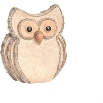 Velikonoční dekorace Sova ker. hnědá 13x5x14 cm