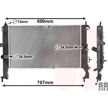 Autodíl Chladič, chlazení motoru VAN WEZEL 37002346