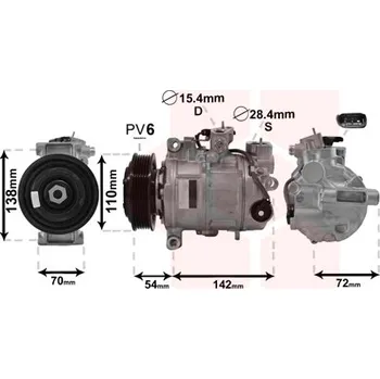 Kompresor klimatizace Kompresor, klimatizace VAN WEZEL 0600K495