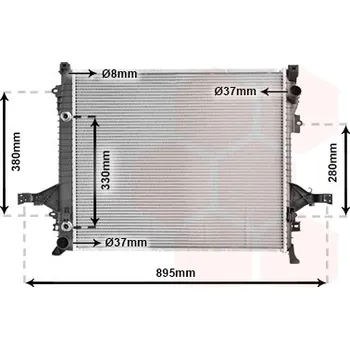 Chladič motoru Chladič, chlazení motoru VAN WEZEL 59002133