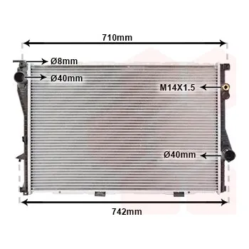 Autodíl Chladič, chlazení motoru VAN WEZEL 06002202