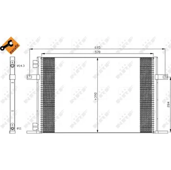 Výparník klimatizace Kondenzátor, klimatizace NRF 35311