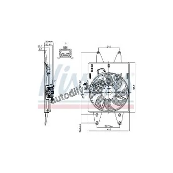 Chladič motoru Ventilátor chladiče NISSENS 85126