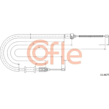Lanko parkovací brzdy Tažné lanko, parkovací brzda COFLE 11.6677