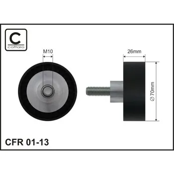 Rozvod motoru Vratná/vodicí kladka, klínový žebrový řemen Caffaro 01-13
