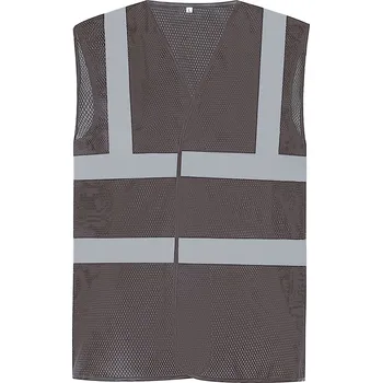 YOKO Hi-Vis síťovaná bezpečnostní vesta šedá L 79W12007603