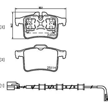 Brzdová destička Sada brzdových destiček, kotoučová brzda BREMBO P 36 034