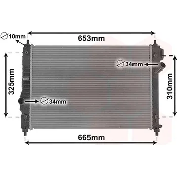 Chladič motoru Chladič, chlazení motoru VAN WEZEL 08002064
