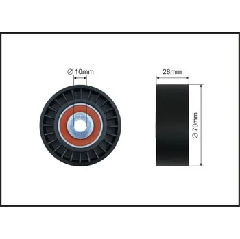 Vratná/vodicí kladka, klínový žebrový řemen Caffaro 459-60