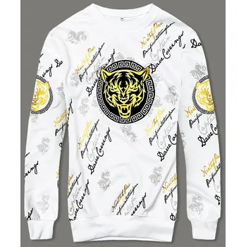 Pánská mikina Bílá pánská mikina s potiskem (8B1106-1) odstíny bílé XXL