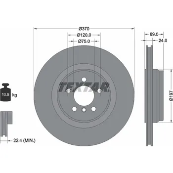 Brzdový kotouč Brzdový kotouč TEXTAR 92270003