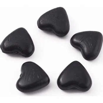 Pečeť Pečetní vosk, granule ve tvaru srdíčka, černé, 20ks/bal.