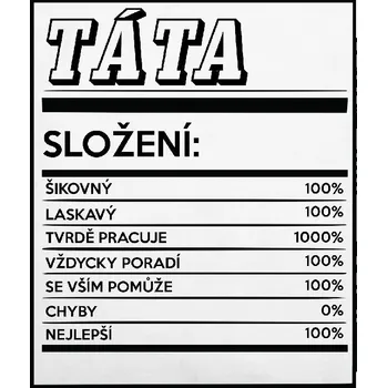 Dekorativní polštářek Polštář - Táta - složení