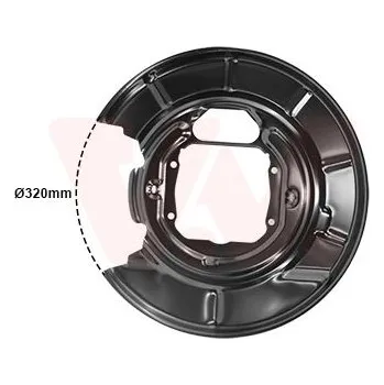 Brzdový kotouč Ochranný plech proti rozstřikování, brzdový kotouč VAN WEZEL 0639378