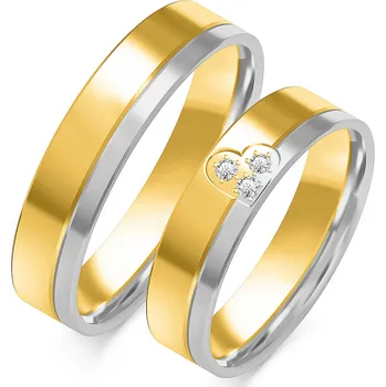 Prsten SOFIA zlatý pánský snubní prsten ZSOE-352MYG+WG