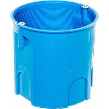 Elektroinstalační krabice Simet SA Company Krabice pod omítku hloubka 60mm se šrouby, modrá Z60Dw 34035203 /50ks/