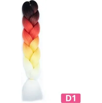 Jumbo cop - čtyřbarevný příčesek do vlasů Varianta: D1