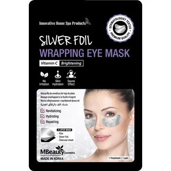 Péče o oční okolí MBeauty Silver Foil stříbrné oční polštářky s vitamínem C, 12 g