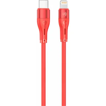 Datový kabel Silikonový kabel Tellur Type-C na Lightning PD30W 1m červený